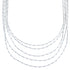 Genuine Liquid Sterling Silver 5 Strands 16-1/4" Necklace Jewelry BX120697